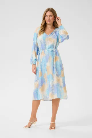 Kleid Regular fit Blue Watercolor blue multi