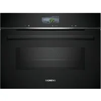 SIEMENS Backofen mit Mikrowelle iQ700 CM776GKB1, mit 1-fach-Teleskopauszug, Perfekte Zubereitung von Gerichten dank cookControl Pro
