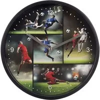 Trendhaus Bodenschutzmatte Trendhaus Let's Kick It Wanduhr, Wanduhr mit coolem Fußballmotiv