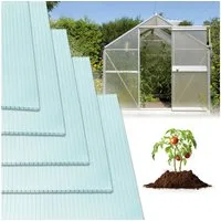 LP projekt Doppelstegplatte Gewächshausplatten 4,6,8,10 mm, Platten für Gewächshaus, 6 mm, (Platten-Set, 12-St., Erhältlich im 5er-, 6er-, 7er-, 8er-, 12er- und 14er-Set)