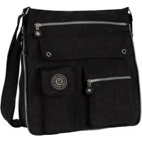 BAG STREET Umhängetasche Damentasche Umhängetasche Handtasche Schultertasche Schwarz Schwarz, als Schultertasche, Umhängetasche tragbar