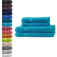 Hometex Premium Textiles Handtuch in Premium Qualität 500 g/m², Feinster Frottier-Stoff 100% Baumwolle, 2x Duschtuch + 2 Handtuch, weich, saugfähig, extra schwer & flauschig