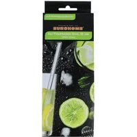 EUROHOME Trinkhalme Glasstrohhalme Set 20 cm mit Reinigungsbürste, (7-tlg., 7-teiliges Set Strohhalme Glas), Trinkhalme - Strohhalme wiederverwendbar