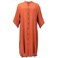 Guru-Shop Midikleid Boho Hemdkleid, lange Viscose Crepe Tunika -.. alternative Bekleidung