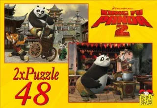 Spielspass Verlag 77996 - Heroes 2-in-1 Kung Fu Panda 2 x 48 Teile