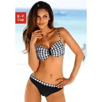 LASCANA Bügel-Bikini im schwarz-weißen Karodruck