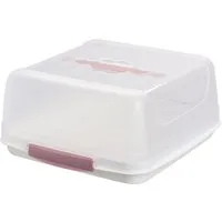 Engelland Kuchentransportbox Kleine Kuchenbox mit transparentem Deckel, Kunststoff, (Vorteils-Set, 1-tlg., sicheres Transportieren), mit Tragegriff und Klickverschluss, BPA-frei, rechteckig, Kunststoff