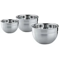 RÖSLE Schüssel, Edelstahl, (Set, 3-tlg), in Profiqualität für universellen Einsatz, spülmaschinengeeignet