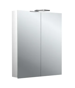 emco Lichtspiegelschrank flat II LED-Leuchte, Aufputz, mit Waschtischbeleuchtung, 2 Tür, 600 mm, 979 979706302