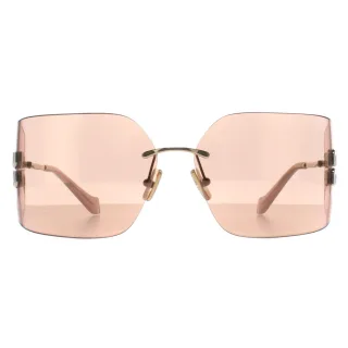 Miu Miu MU54YS ZVN20F Blassgold rosa Spiegel-Sonnenbrille