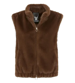 Fuchs Schmitt - Fake Fur Weste nougat - Gr. - 40