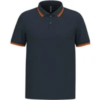 Kariban Poloshirt Polohemd für Herren mit kurzen Ärmeln und kontrastfarbenen P