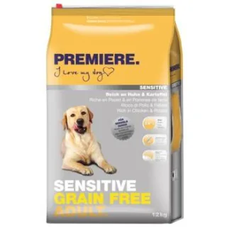 PREMIERE Sensitive Trockenfutter Hund Adult Grain Free Huhn und Kartoffel 2x12 kg