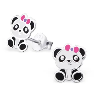 Panda Ohrringe aus 925 Silber