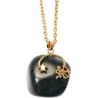 Firetti Kette mit Anhänger Schmuck Geschenk Halsschmuck Anker/Halskette Sternzeichen Geburtsstein, Made in Germany - mit Edelstein