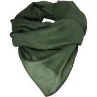 Hathi Halstuch Tuch Halstuch 100% Baumwolle unifarben dunkel-khaki, ca. 100 x100 cm, (1-St)