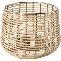 OTTO home Windlicht Kerzenhalter Vallenay (1 St), aus Naturweide und Metall