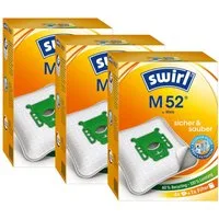 Swirl Staubsaugerbeutel M52 EcoPor® für Miele 3er-Pack 12 Beutel 3 Filter, passend für MIELE, 12 St.
