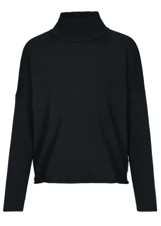 THE FASHION PEOPLE - Seawool oversized Turtleneck navy - Gr. - XS