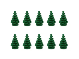 10x LEGO kleine Tannen Pinien Bäume [30g 38x16x16cm] grün