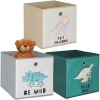 relaxdays Faltbox Kinder Aufbewahrungsboxen im 3er Set, B