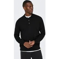 ONLY & SONS Polokragenpullover ONSLOUI REG 12 LS MEL POLO KNIT