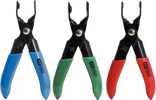 KS Tools Kraftstoffleitungs-Zangen-Satz für Steckkupplungen, 3-tlg - 115.1090