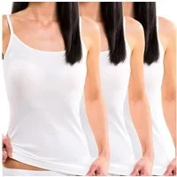HERMKO Achseltop 1560 (Pack, 3er) Träger Top, Bio-Baumwolle, Spaghettiträger, Shirt, Basic