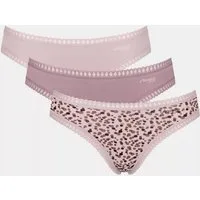 sloggi Minislip GO Crush (3er Pack) dehnbare Spitzendetails, Cotton-Mix