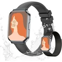 Zevelora Damen's Telefonfunktion IP68 Wasserdicht Fitness-Tracke Smartwatch (1.75 Zoll, Android/iOS), Luxus Fitnessuhr mit Herzfrequenz, Musiksteuerung & Zykluserinnerung