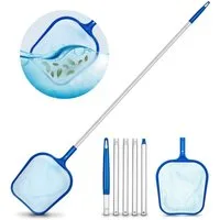 tillvex Kescher Pool Set Reinigungsset mit Teleskopstange 122 cm Poolkescher Reinigung