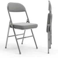 JEOBEST Klappstuhl Kunstleder Stuhl, (Set, 2/4 St)Klappbar, gepolstert, Metallgestell, bis 120 kg belastbar