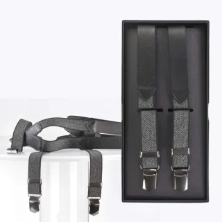Hosenträger Herren Y-Form Leder schwarz 25mm 120cm | Lloyd Business Accessoire. Ein eleganter Organizer für Ihre Garderobe und einen perfekten Sitz.