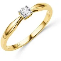Miore Verlobungsring für Damen in 9K (375) Gelbgold mit Diamant 0,15 oder 0,25 ct