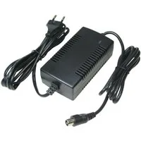 Trade-Shop Ladegerät Ladekabel 42V 2A passend für e-Bike Pedelec Akkus Netzteil (Stecker: 10,45mm x 8,50mm 1Pin-Anschluss / mit LED-Ladestandsanzeige)