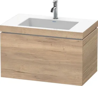 Duravit L-Cube Waschtisch-Set cbonded wandhängend 800x480x500 Ei mr Mt Hv 3H LC6917O5555