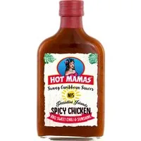 HOT MAMAS Saucen, HOT MAMAS Sunny Caribbean Spicy Chicken BBQ Sauces Flasche 195ml