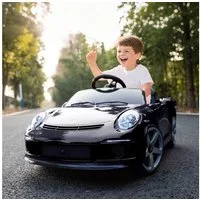AIYAPLAY Elektro-Kinderauto 12V Kinderauto mit Fernbedienung, Belastbarkeit 30 kg, (1-tlg), für 3-5 Jahre Kinder, Schwarz