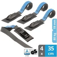 valonic Spanngurt valonic ANT - Premium Spanngurt kurz, gepolstert, 4 Stück, 35cm, 19mm (4-St)