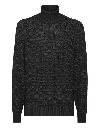 Rollkragenpullover Monogram