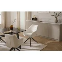 B&D home Polsterstuhl ARVIT (1 St), mit Armlehnen, Taschenfederkern-Sitz, Metallgestell 360° drehbar