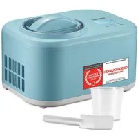 TZS FIRST AUSTRIA Eismaschine 1L, 100W, Kompressor & Kühlhaltefunktion, 60-Min Eis, 8-Std Joghurt, 1 l, 100 W, entnehmbarer 1L Eisbehälter, Eismaschine, inkl. Messbecher, Spatel