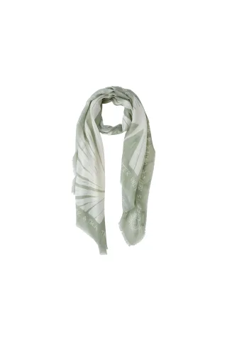 Oui - Schal green white - Gr. - ONE SIZE