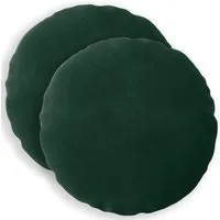 vidaXL Kissenbezug Kissenbezug 2 pcs HEERLEN Dunkelgrün Ø 40 cm Samt, (2 Stück)