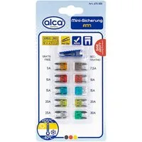 alca Sicherheitsrelais Mini-Sicherungen 5 A - 30 A, 10 St. Blister Auto Set Flach Sicherungen, (10-St)