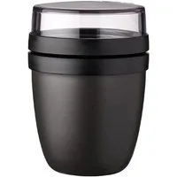 Mepal Lunchbox Lunchpot 2-teilig Kunststoff To Go Frühstück, Polypropylen (PP), PCTG, geeignet für Tiefkühler, Mikrowelle & Spülmaschine, Nordic Black