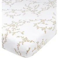 Meyco Baby Spannbettlaken Branches Sand, Jersey, Gummizug: Rundum, (1 Stück), 40x80/90cm