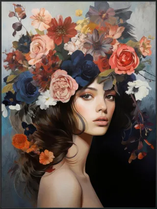 Bild LADY MIT BLUMENSCHMUCK