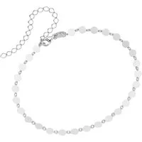 Smart Jewel Fußkette runde Plättchen, Silber 925