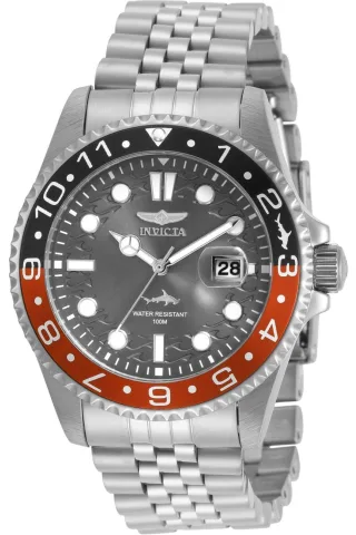 Invicta Pro Diver 30621 Herren Uhr - Quartz Bewegung - Edelstahl mit grauem Zifferblatt - 43 mm